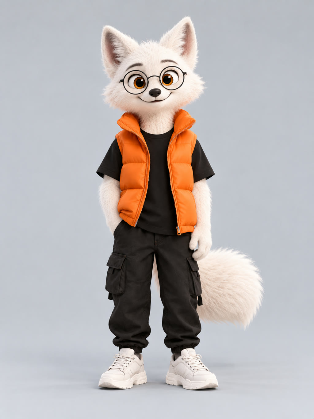 3D arctic fox character 3D arctic fox character